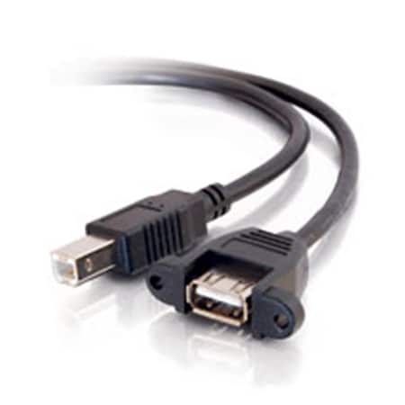 3Ft Usb 2.0 A Female To B Male Panel Mount Cable